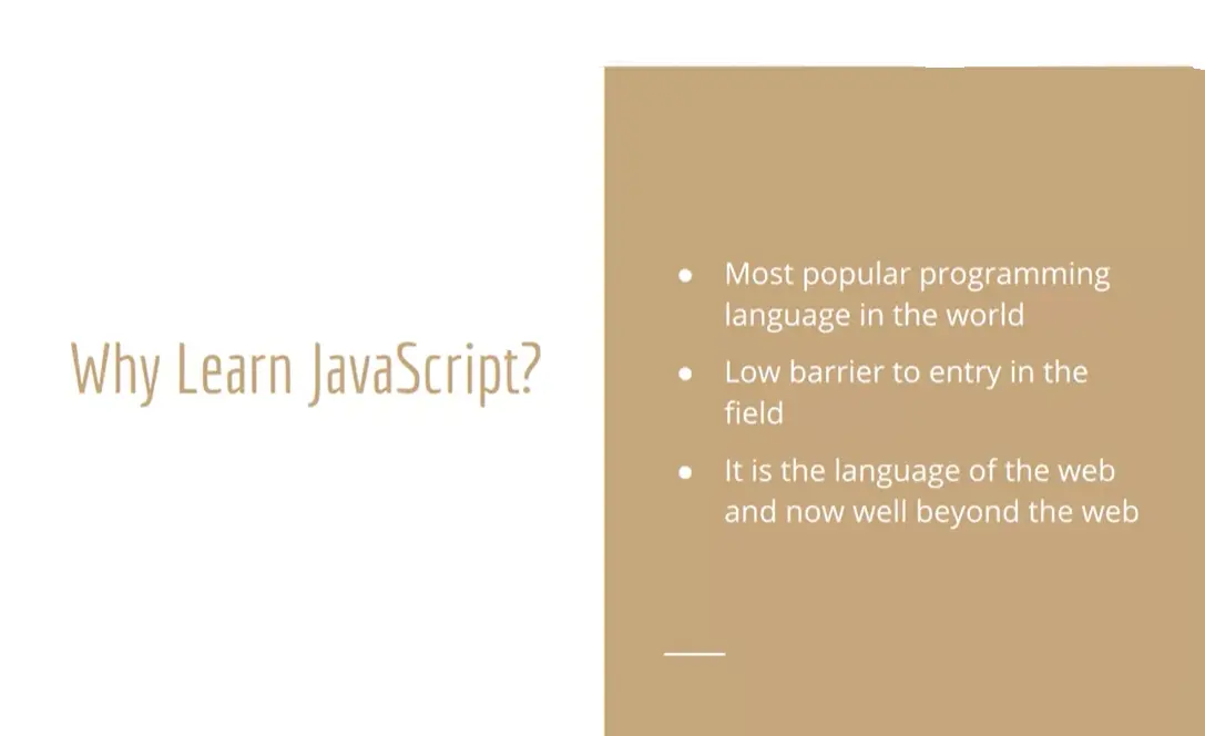 Why Learn JavaScript?