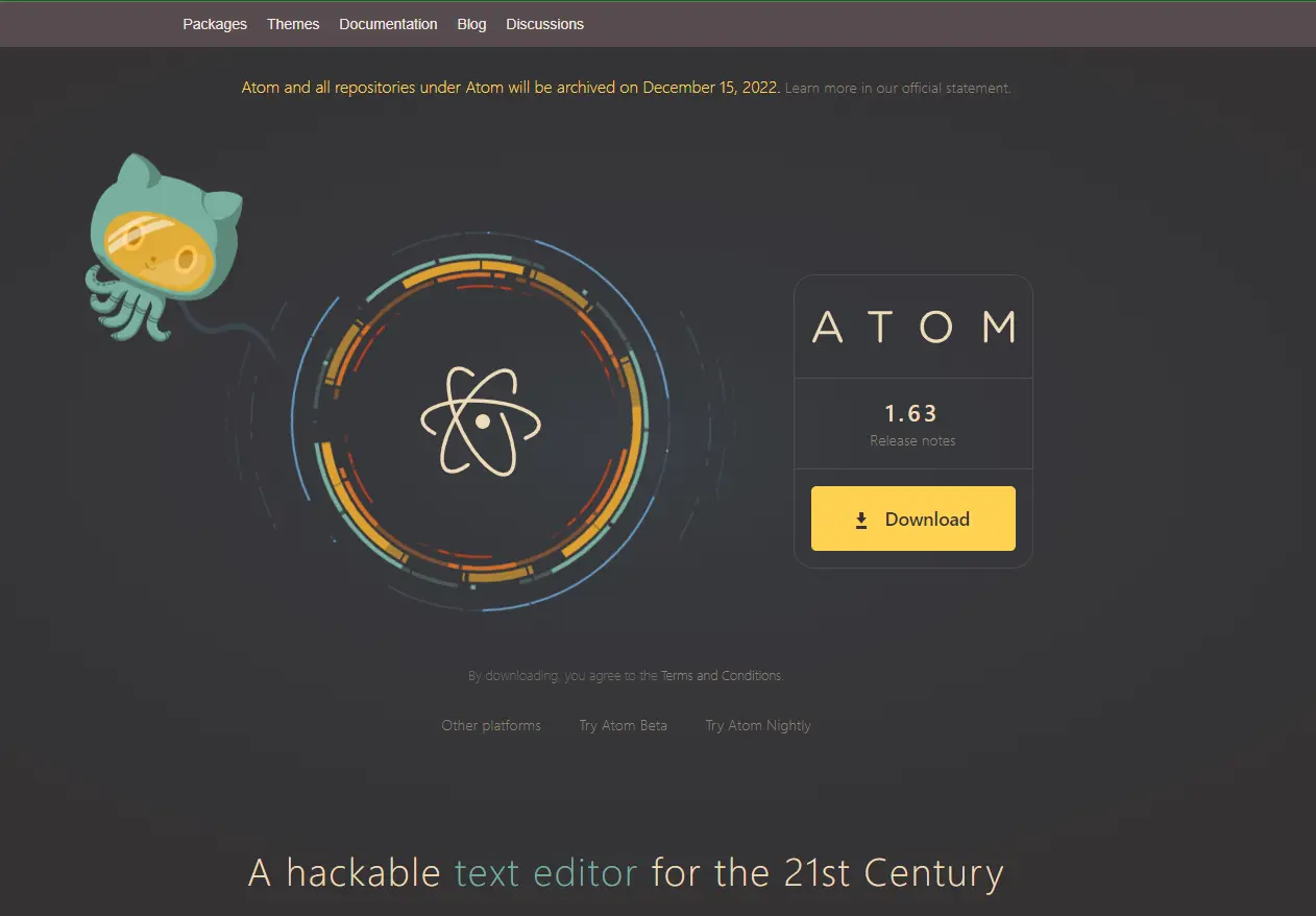 Atom web editor.