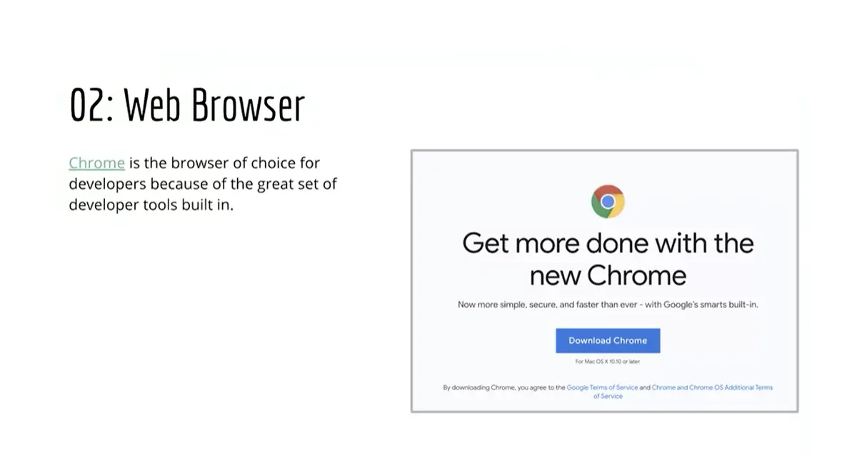 Web Browser; Chrome Preferred. Also, Brave, Safari and Firefox.