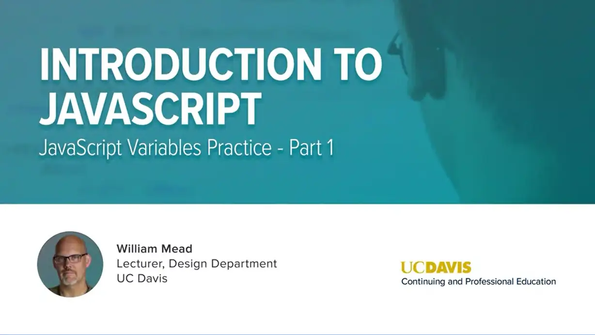 1.07 JavaScript Variables Practice - Part 1.