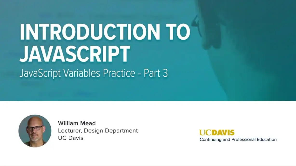 1.09 JavaScript Variables Practice - Part 3.