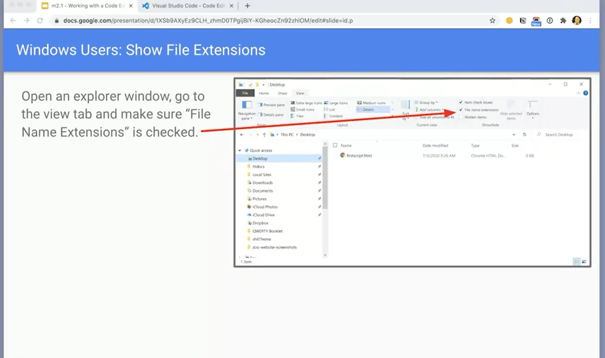 Windows users: Show file extensions.