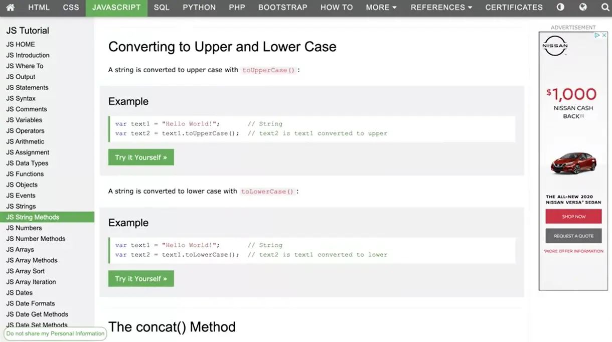 Converting string to upper & lower case.