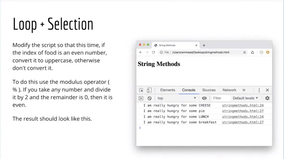 Example, Loop + Selection.