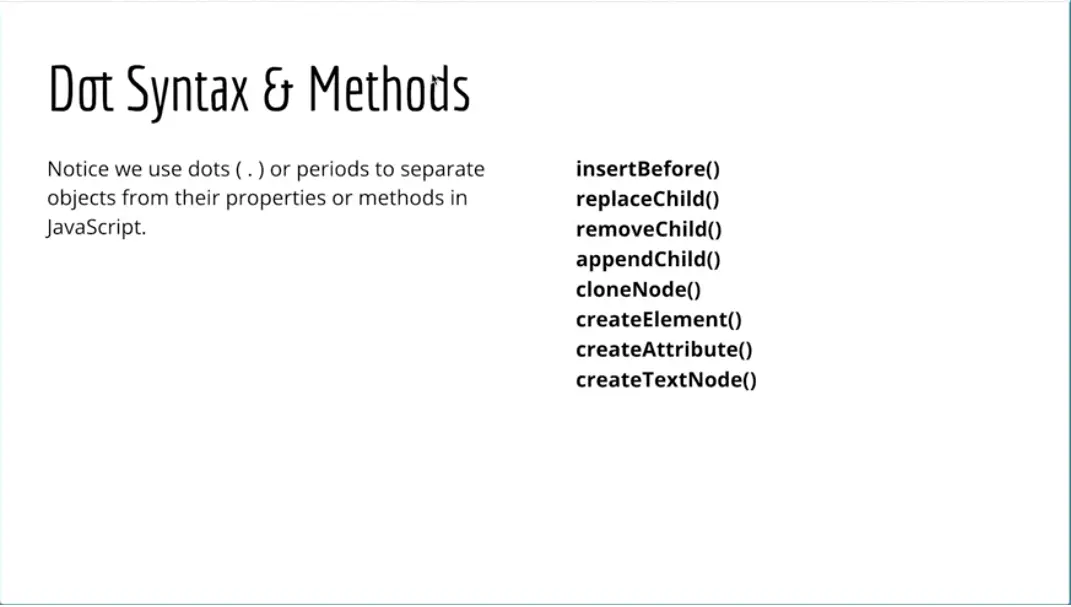 Example, Dot Syntax and Methods.