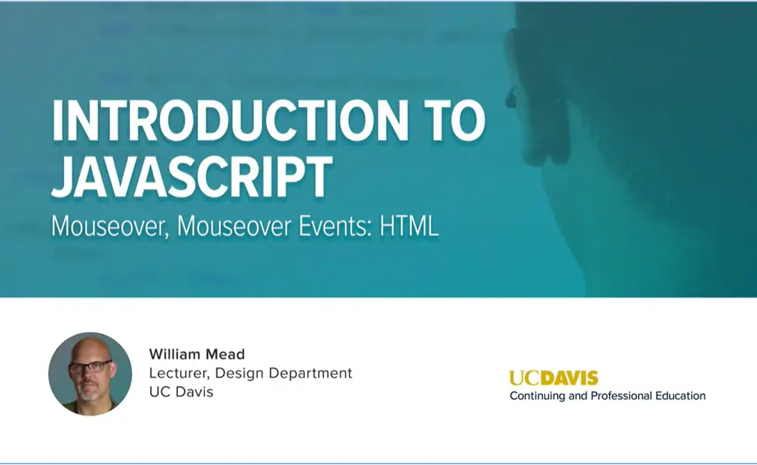 3.15 Mouseover, Mouseover Events: HTML.