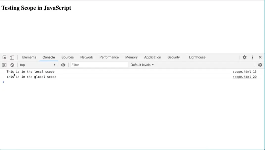 Inspect, local and global scoped variables.