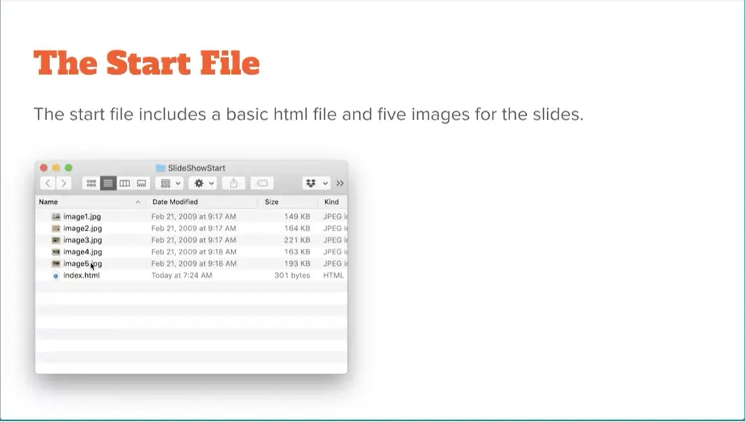 Example, The Start File.