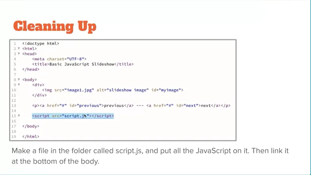 Cleanup Up script.js.