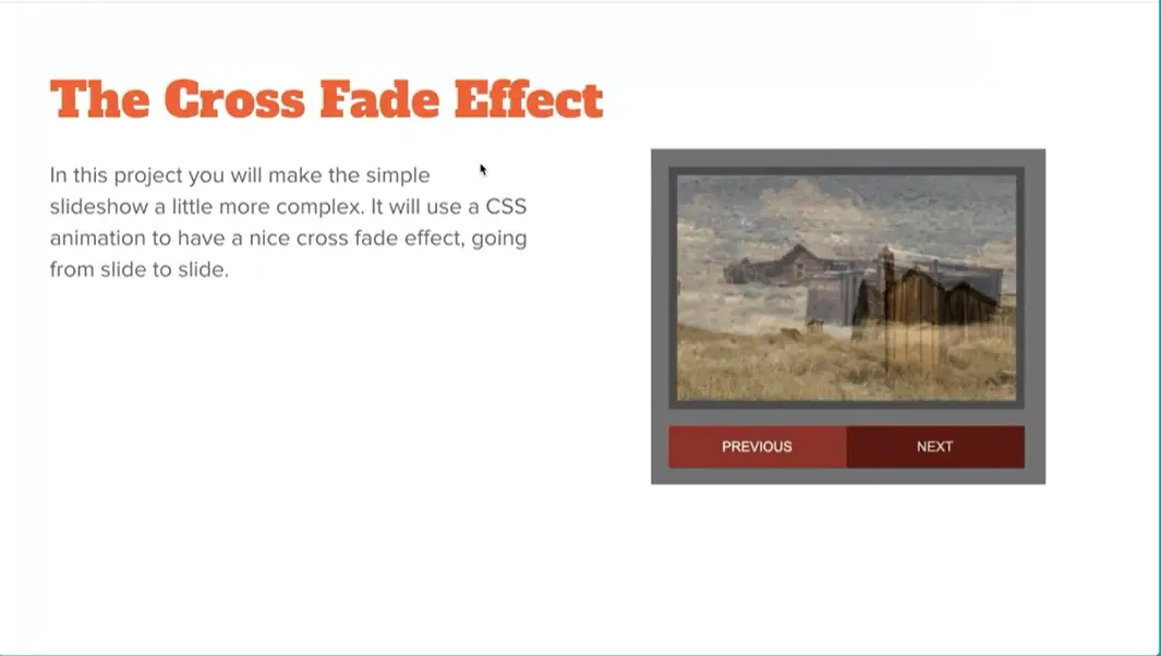 Example, The Cross Fade Effect.