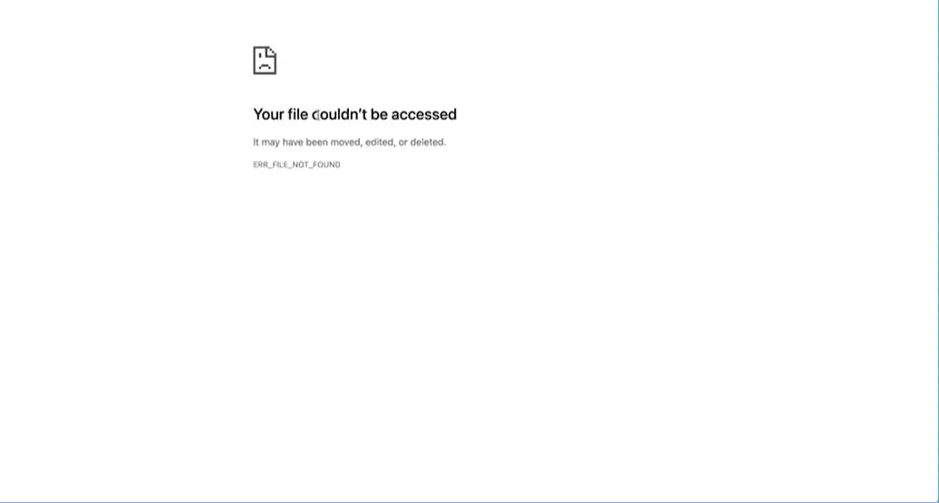 Your file couldn't be accessed.